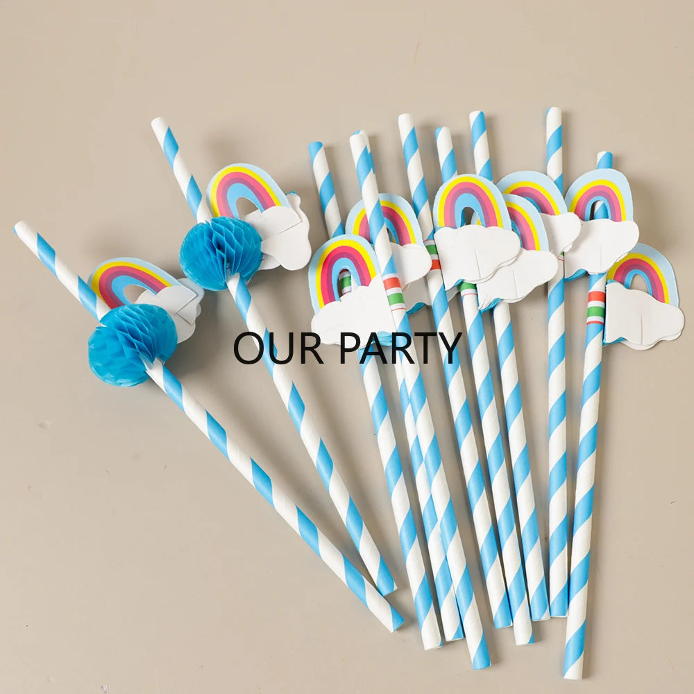 ainbow Unicorn Honeycomb Straws
