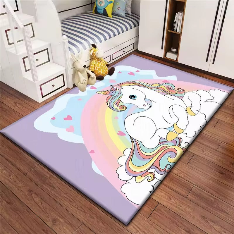 Cute Unicorn HD Printed Rug