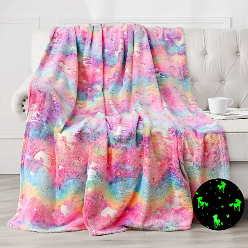 Glow-in-the-Dark Unicorn Blanket