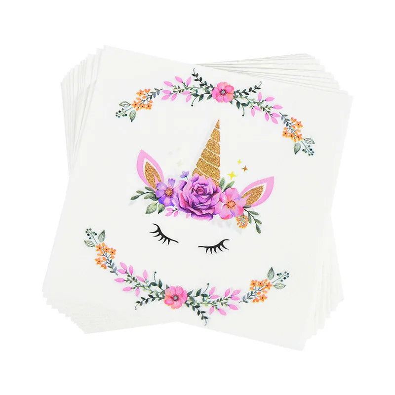 Unicorn Birthday Party Tableware Set