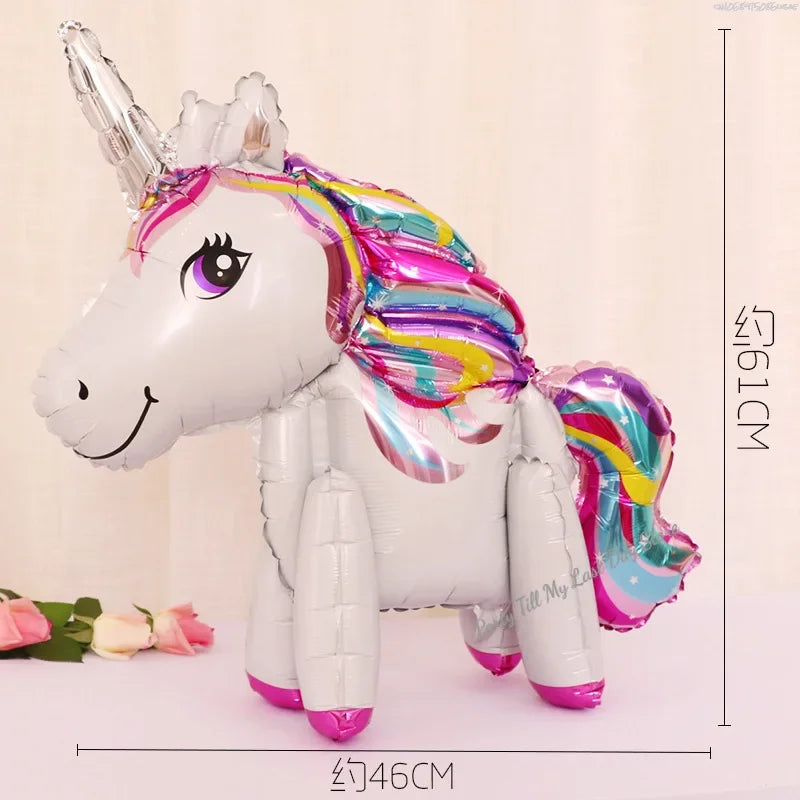 Unicorn Rainbow Number Balloons