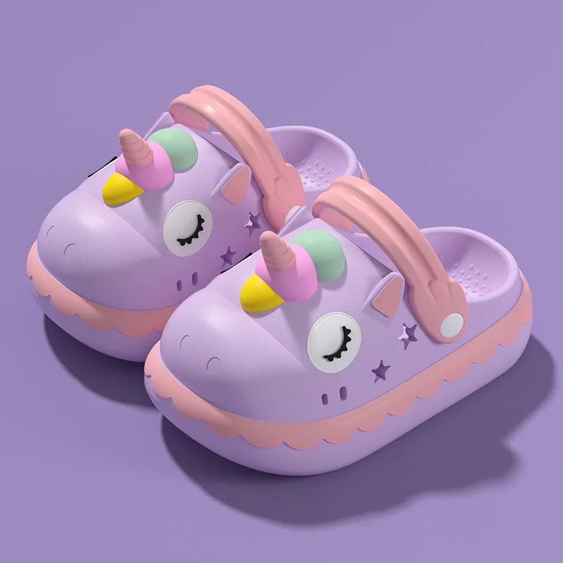 Unicorn Toddler Clogs Slippers