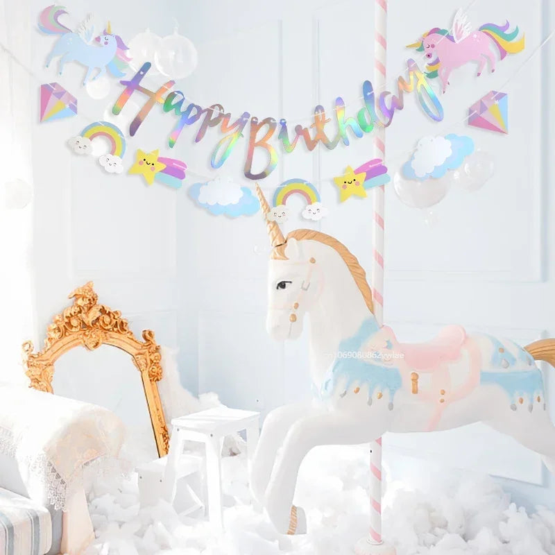 Unicorn Birthday Party Banner