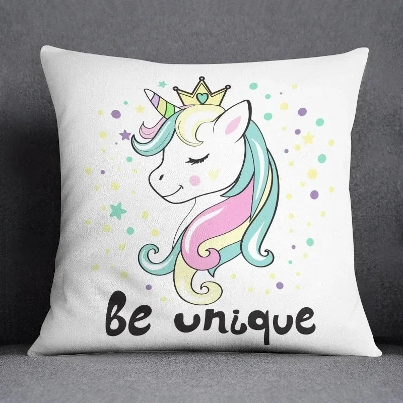 Rainbow Unicorn Pillowcase Cover