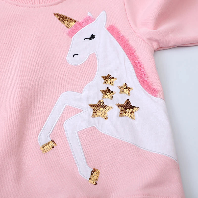 Girls Unicorn Sequin Sweatshirt