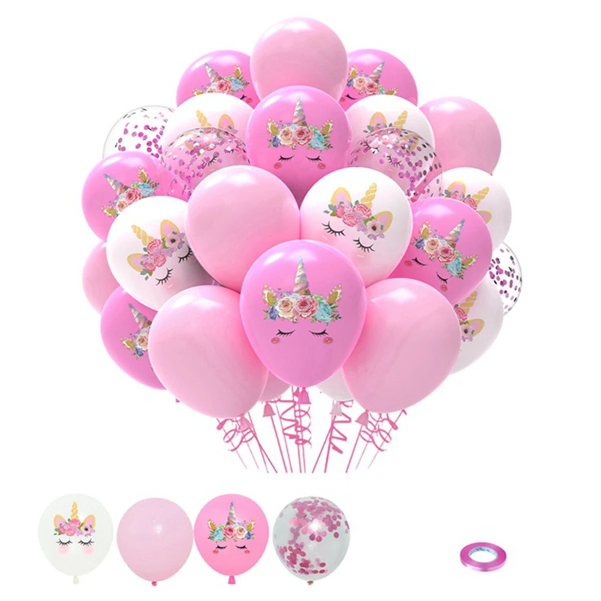 Unicorn Theme Latex Balloons
