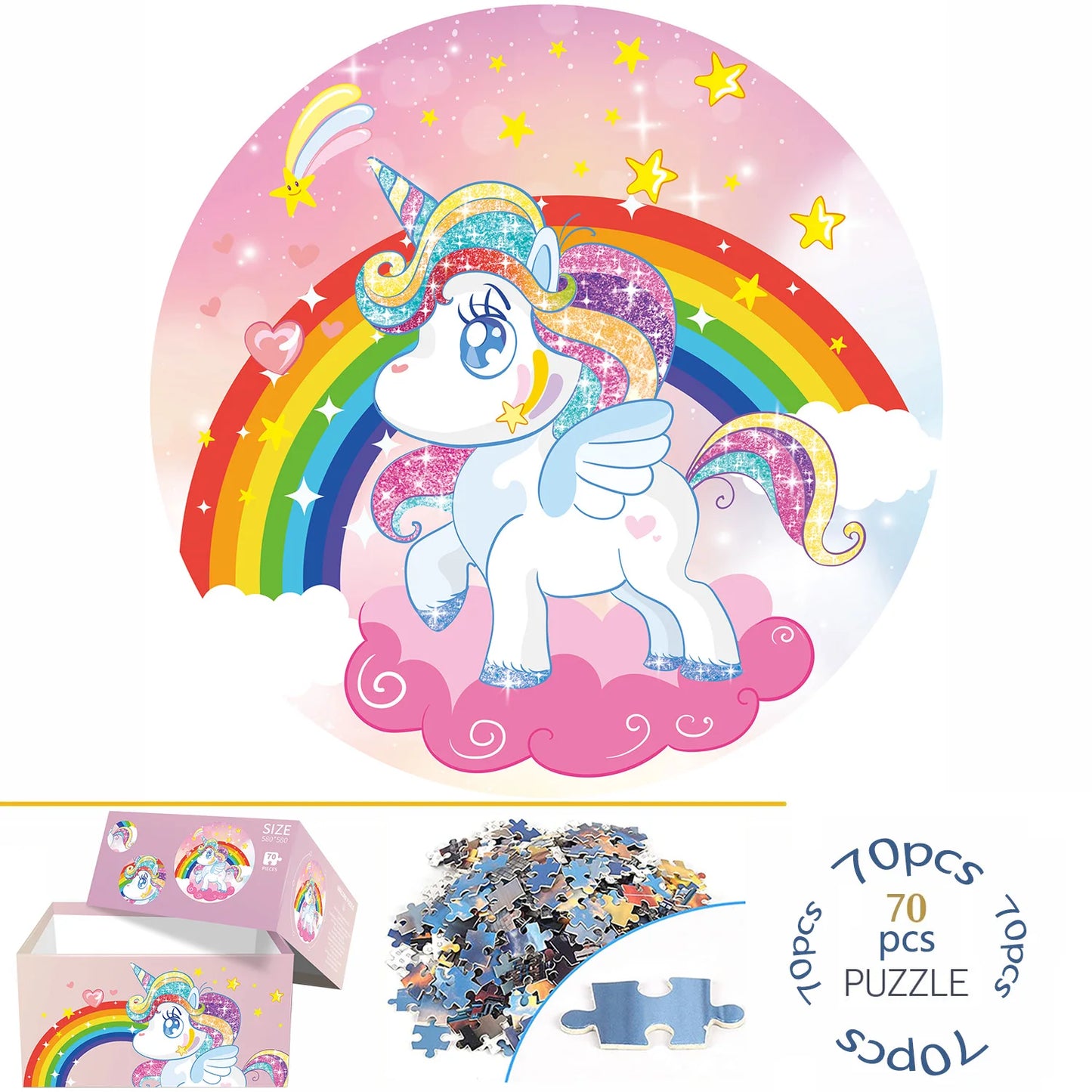 70-Piece Unicorn Jigsaw Puzzle