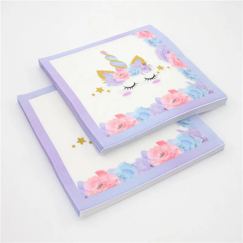20pcs Unicorn Party Paper Napkins