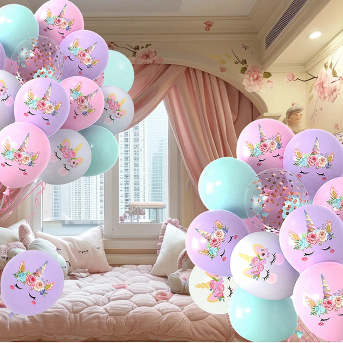 Unicorn Theme Latex Balloons