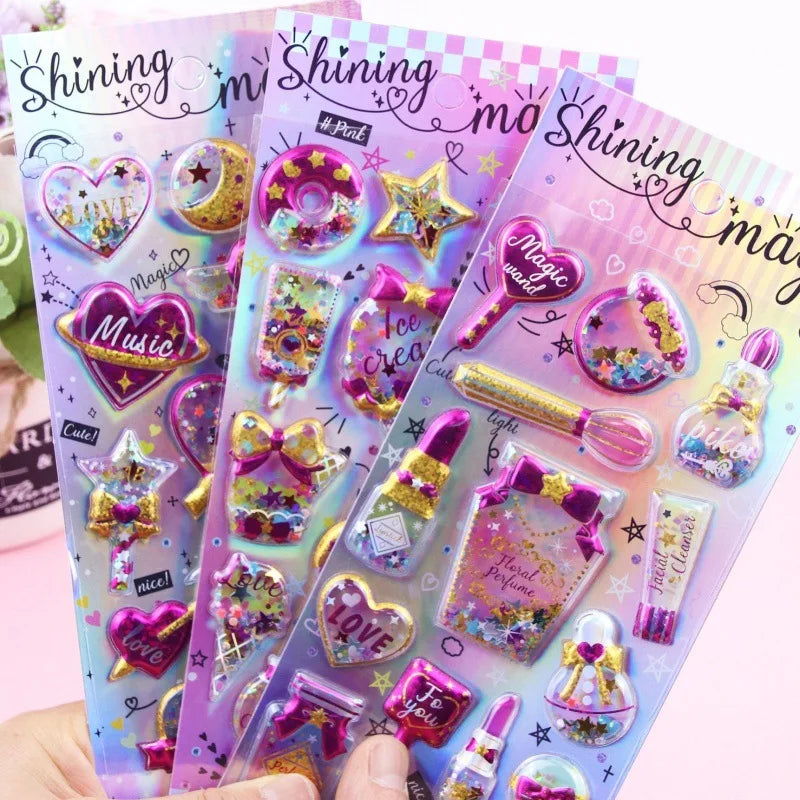 3D Sequin Unicorn Stickers