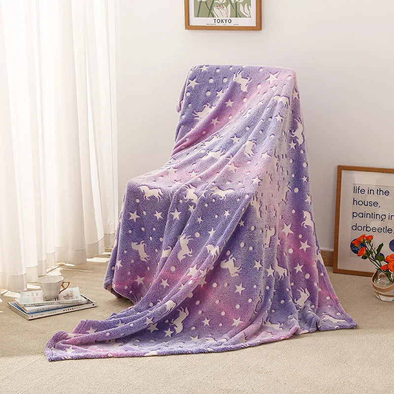 Glow-in-the-Dark Unicorn Blanket