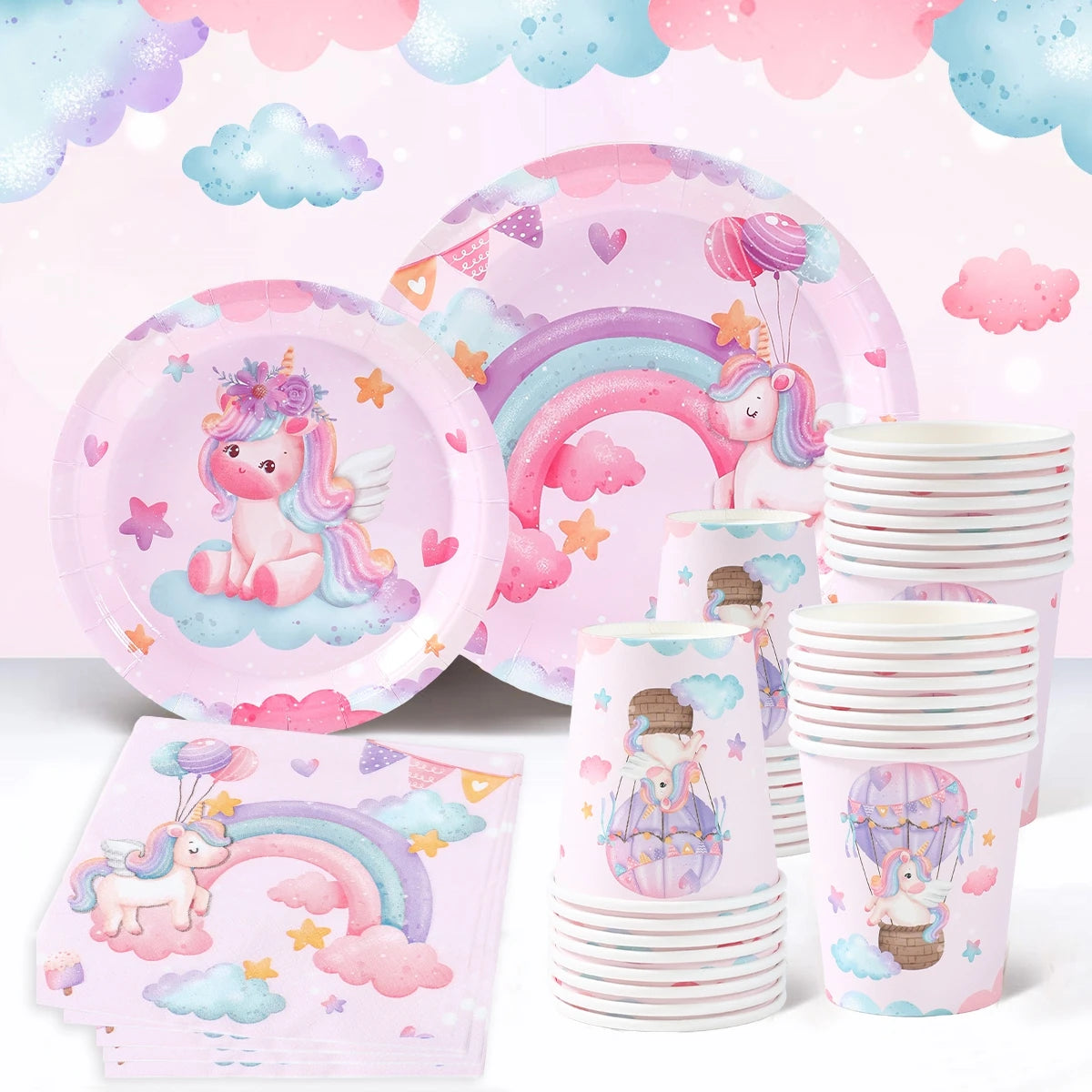 Unicorn Party Disposable Tableware Set