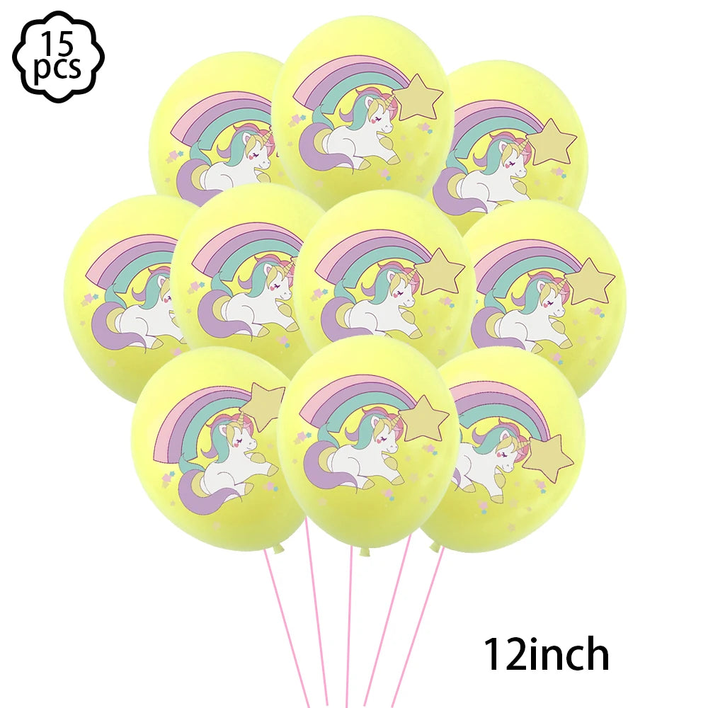 Unicorn Party Banner & Balloon Set