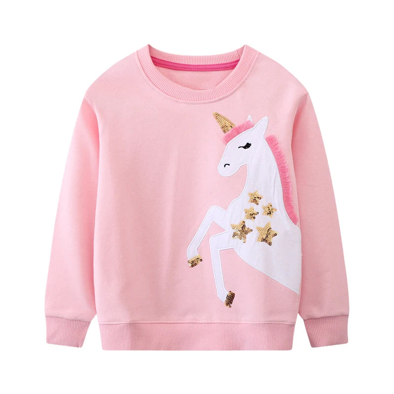Girls Unicorn Sequin Sweatshirt