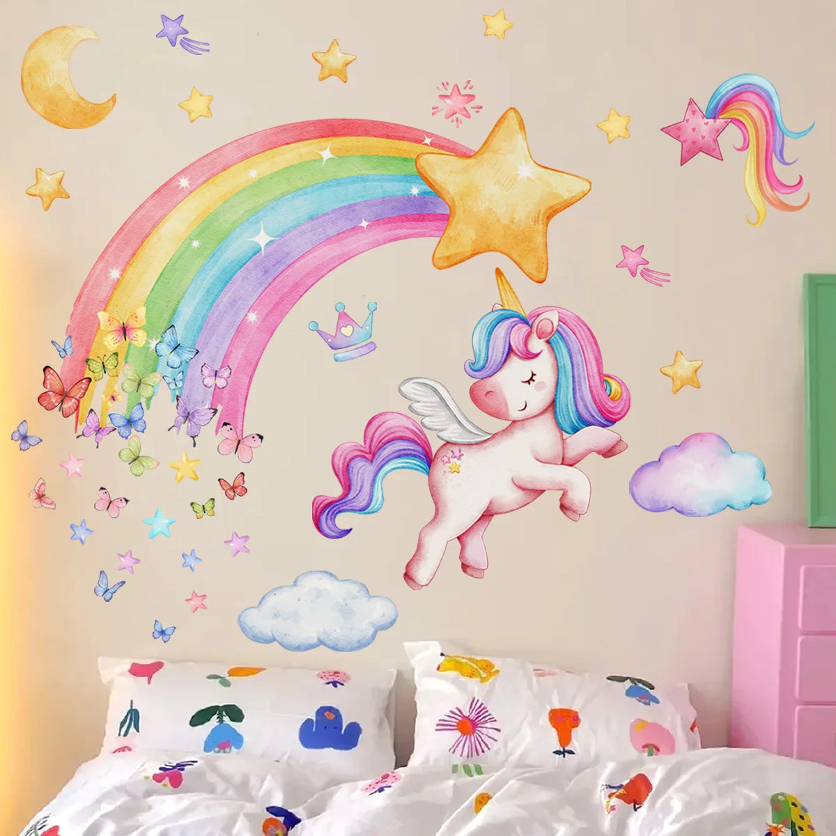 Rainbow Unicorn Wall Stickers