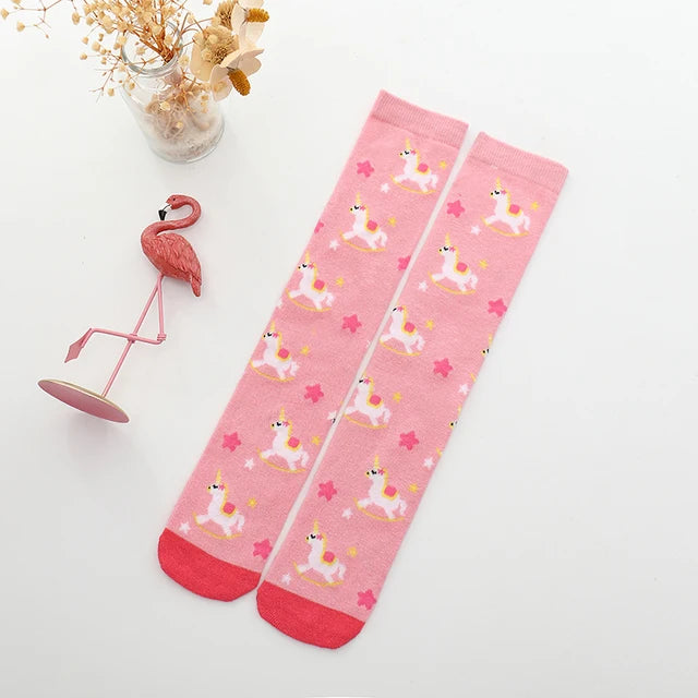 Cartoon Animal Knee-High Socks