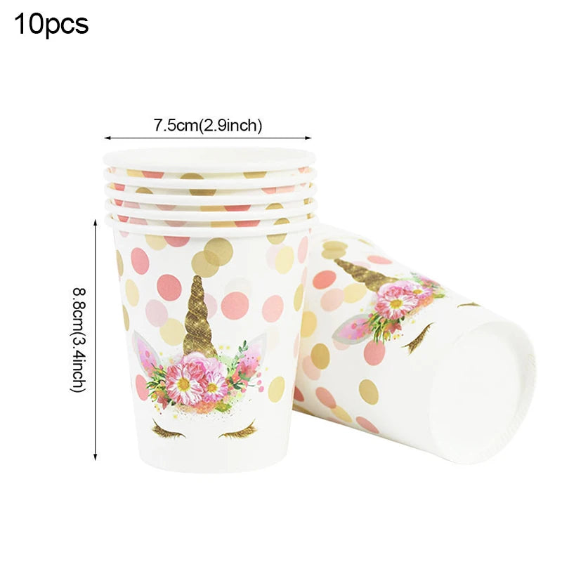Unicorn Birthday Party Tableware Set