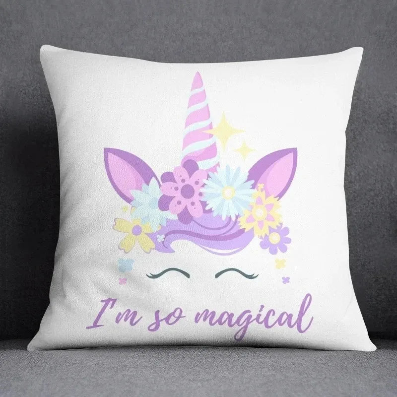 Rainbow Unicorn Pillowcase Cover