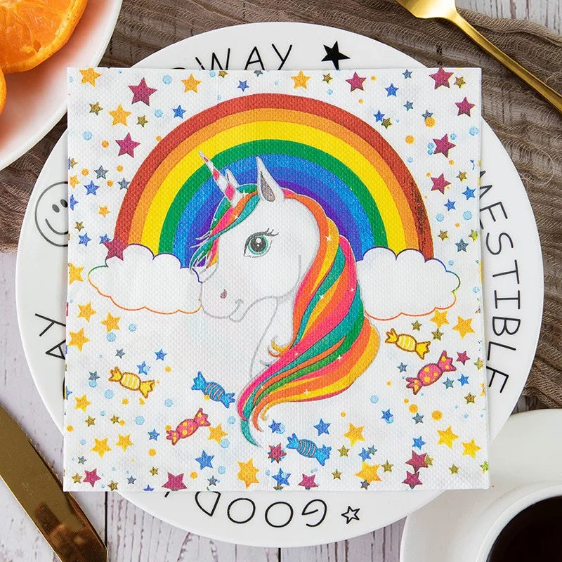 20pcs Unicorn Party Paper Napkins