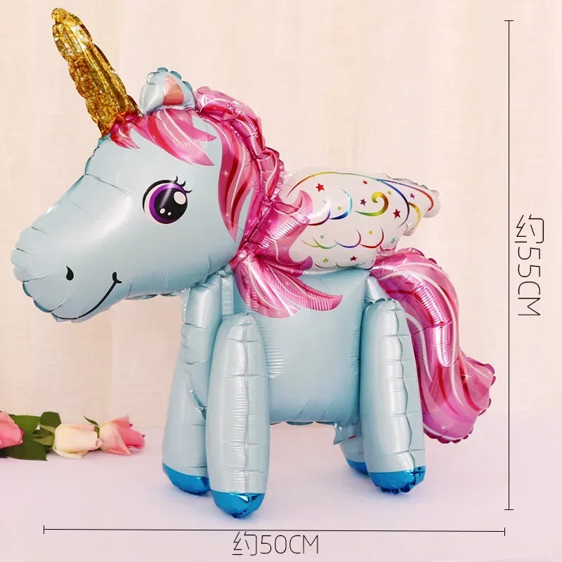 Unicorn Rainbow Number Balloons