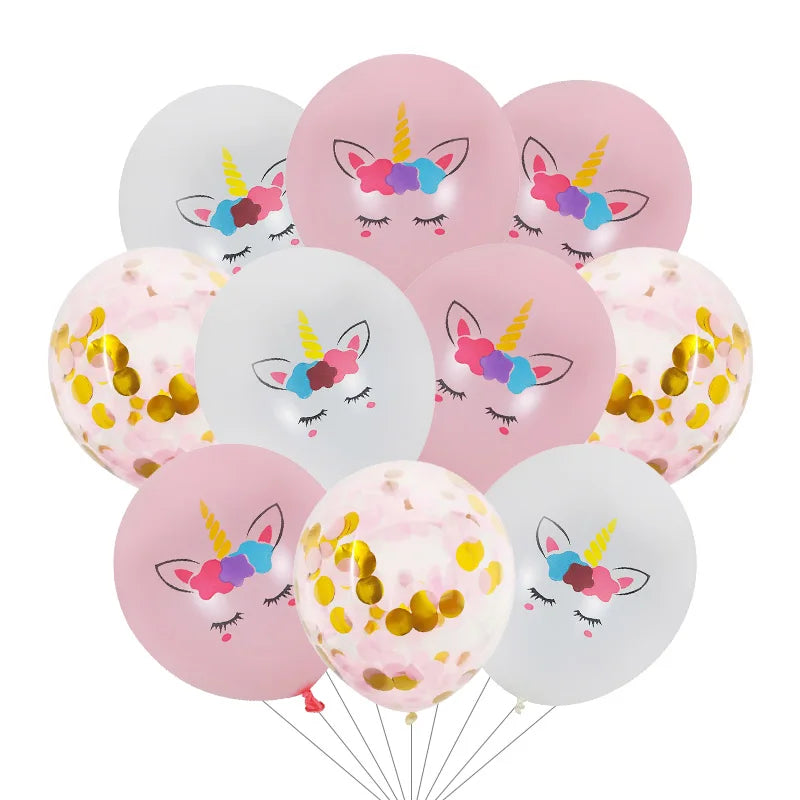 Unicorn birthday party decoration set
