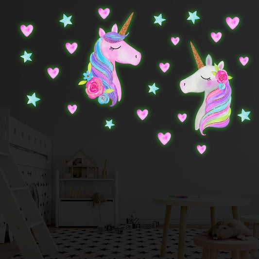 Unicorn Glow in the Dark Wall Stickers