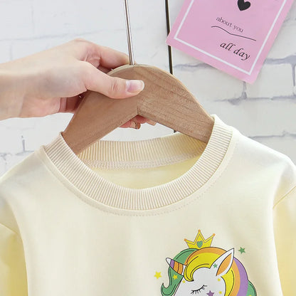 Girls' Unicorn Long Sleeve Dress