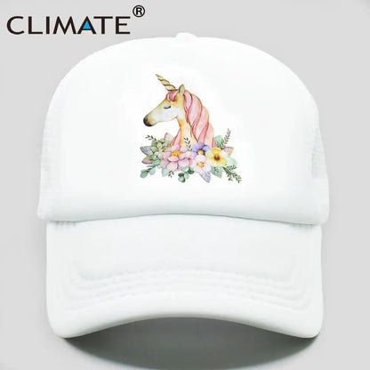 Girls Unicorn Trucker Cap