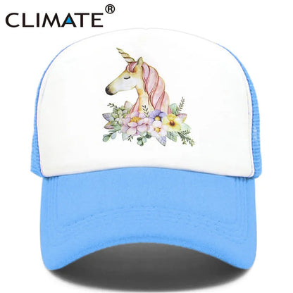 Girls Unicorn Trucker Cap
