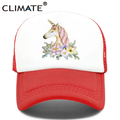 Girls Unicorn Trucker Cap
