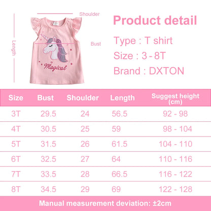 Girls Unicorn Flare Sleeve Tee