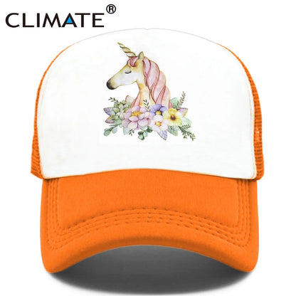 Girls Unicorn Trucker Cap