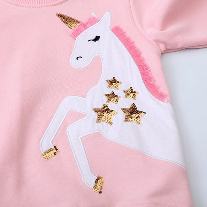 Girls Unicorn Sequin Sweatshirt