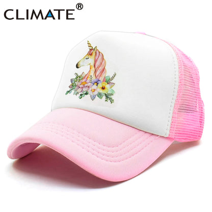 Girls Unicorn Trucker Cap