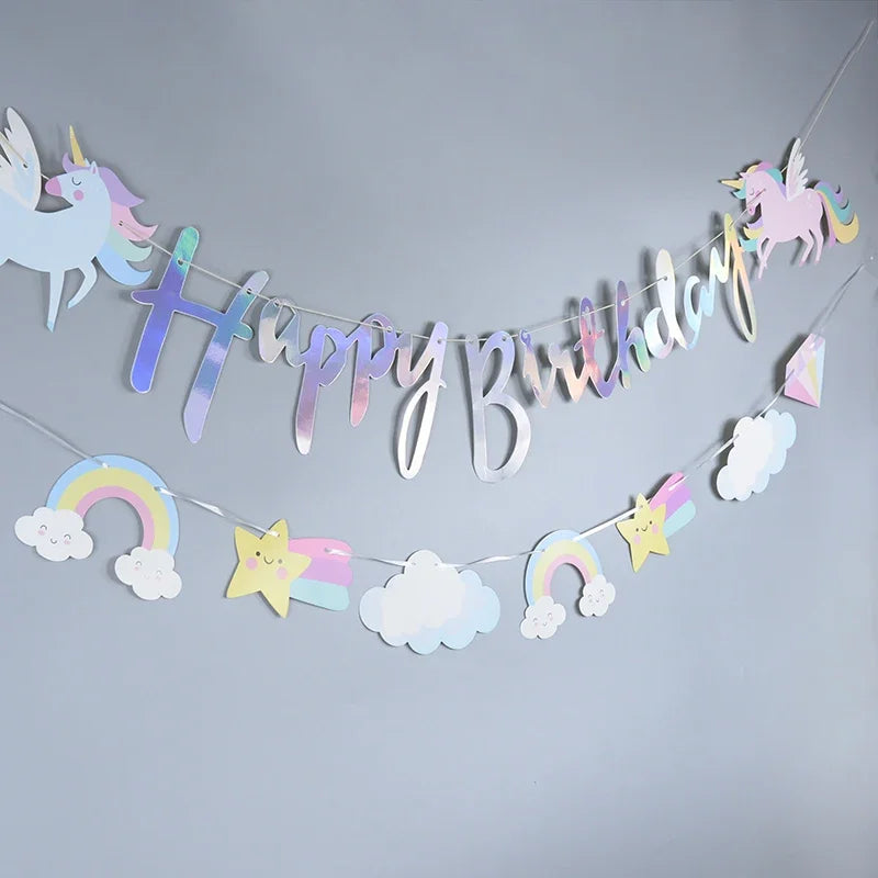 unicorn party bundle birthday banner