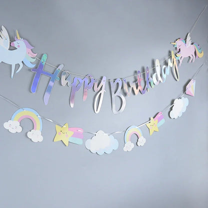 unicorn party bundle birthday banner