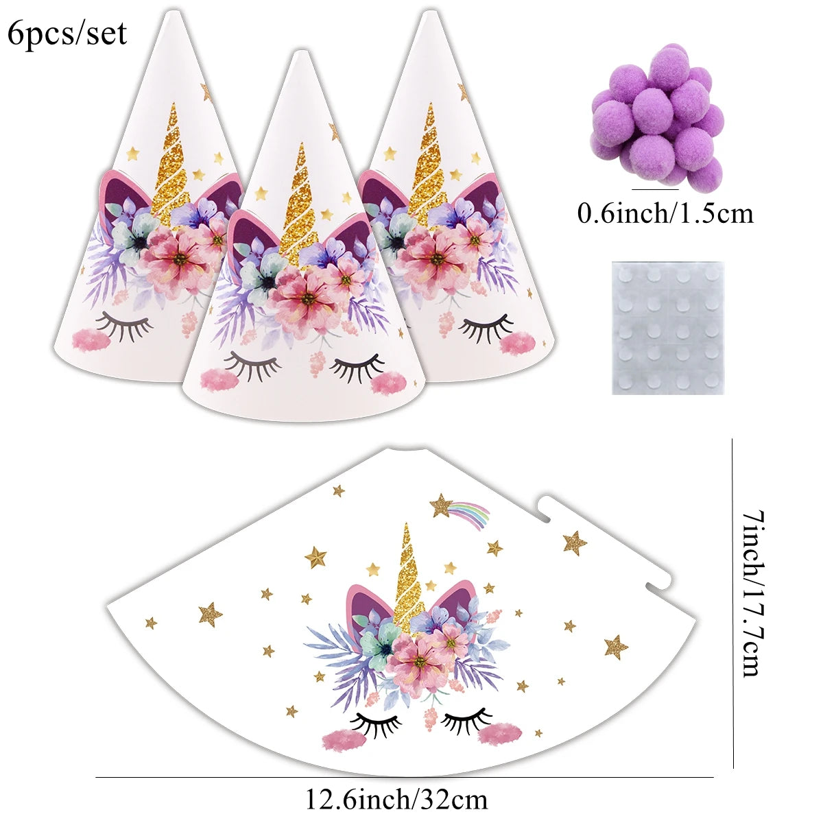 unicorn party bundle birthday hats